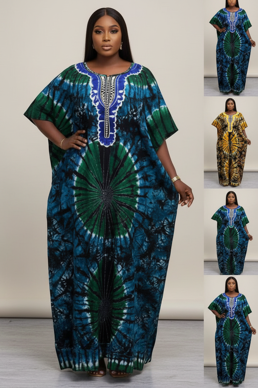 Blue Green Kaftan