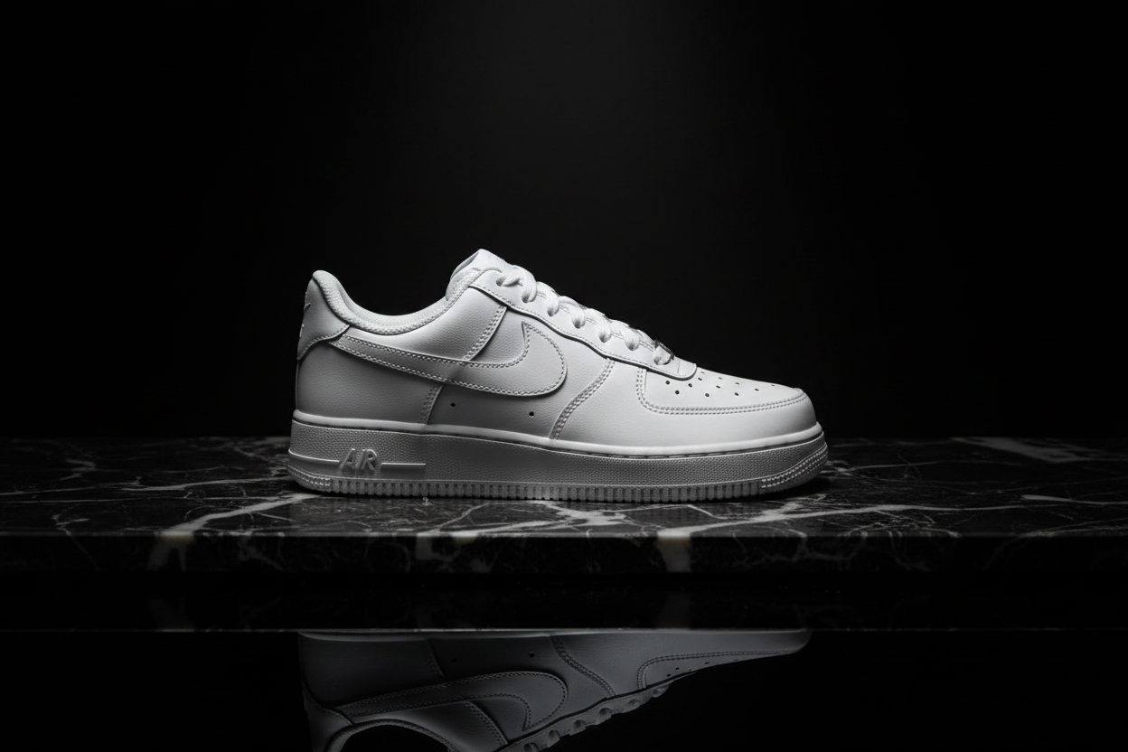 Nike Air Force 1 White – luxury dark marble