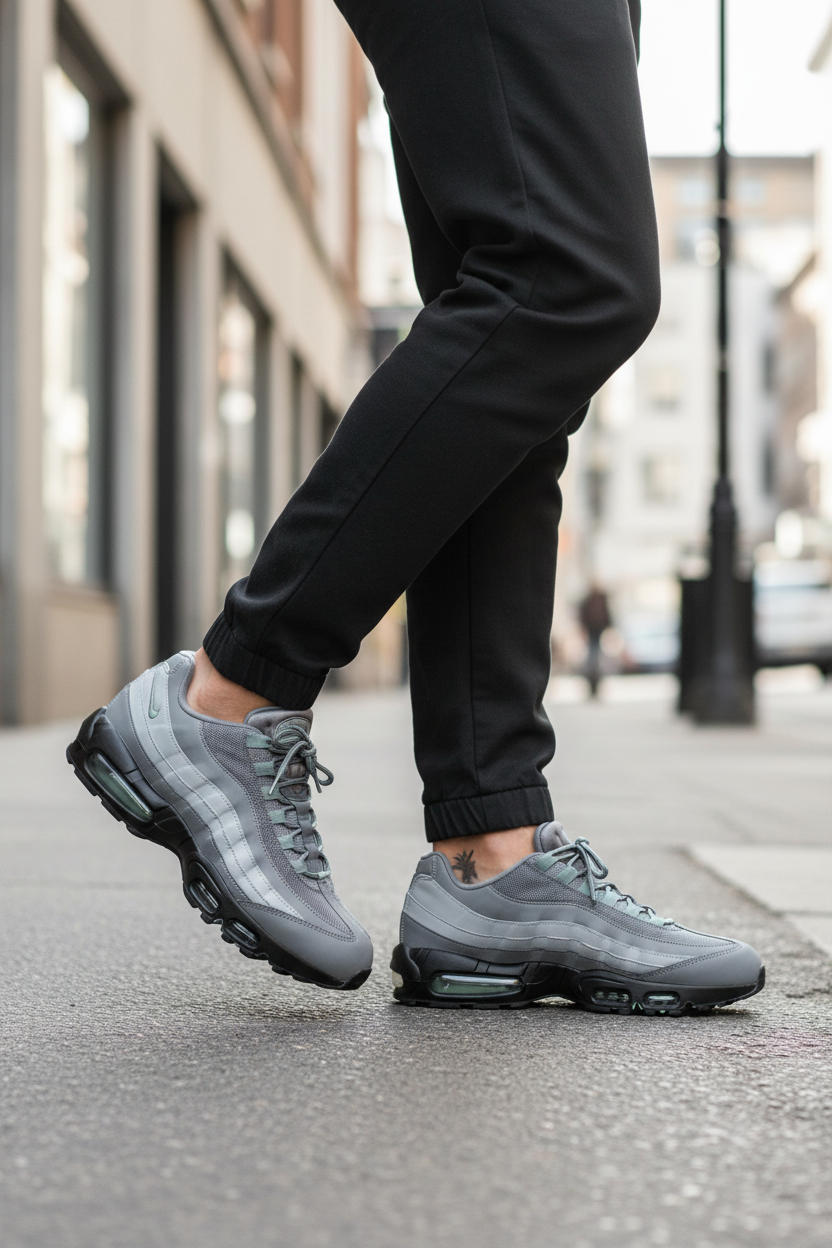 Nike Air Max 95 Smoke Grey – on foot city street