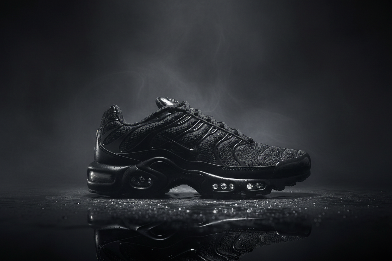 Nike Air Max Plus Triple Black – dark moody editorial
