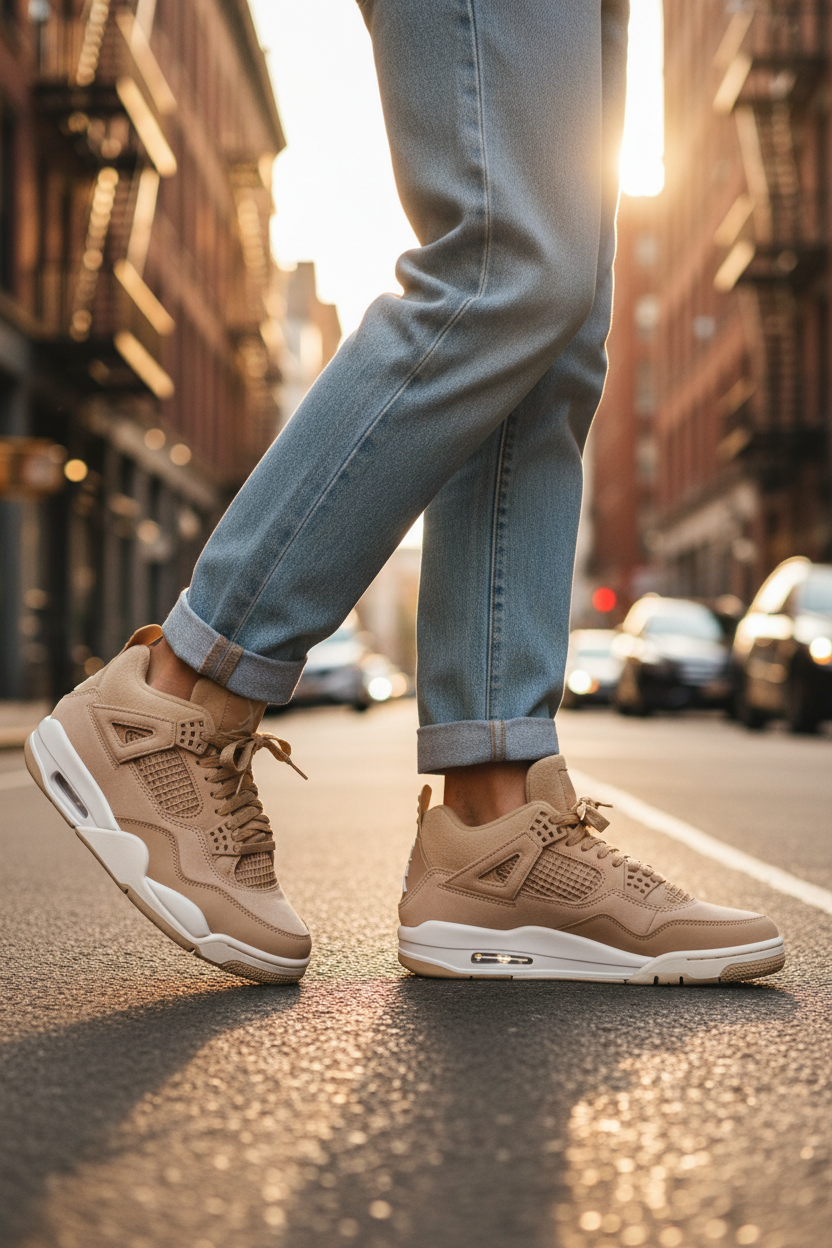Jordan 4 Retro Cozy Girl – city street